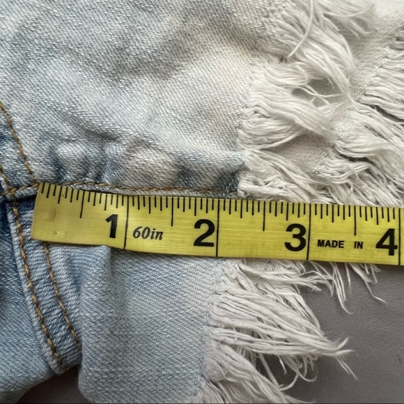 Altar’d State Cut Off Denim Shorts Frayed Hem 27 Light Wash - Picture 12 of 14